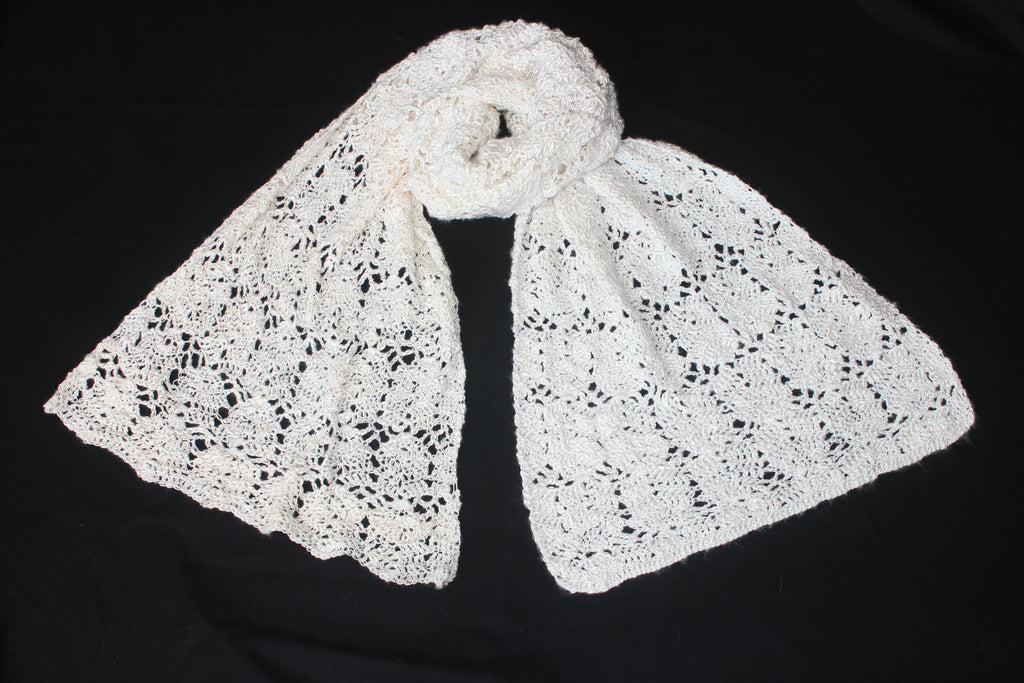 Handspun Rose Fibre Scarf