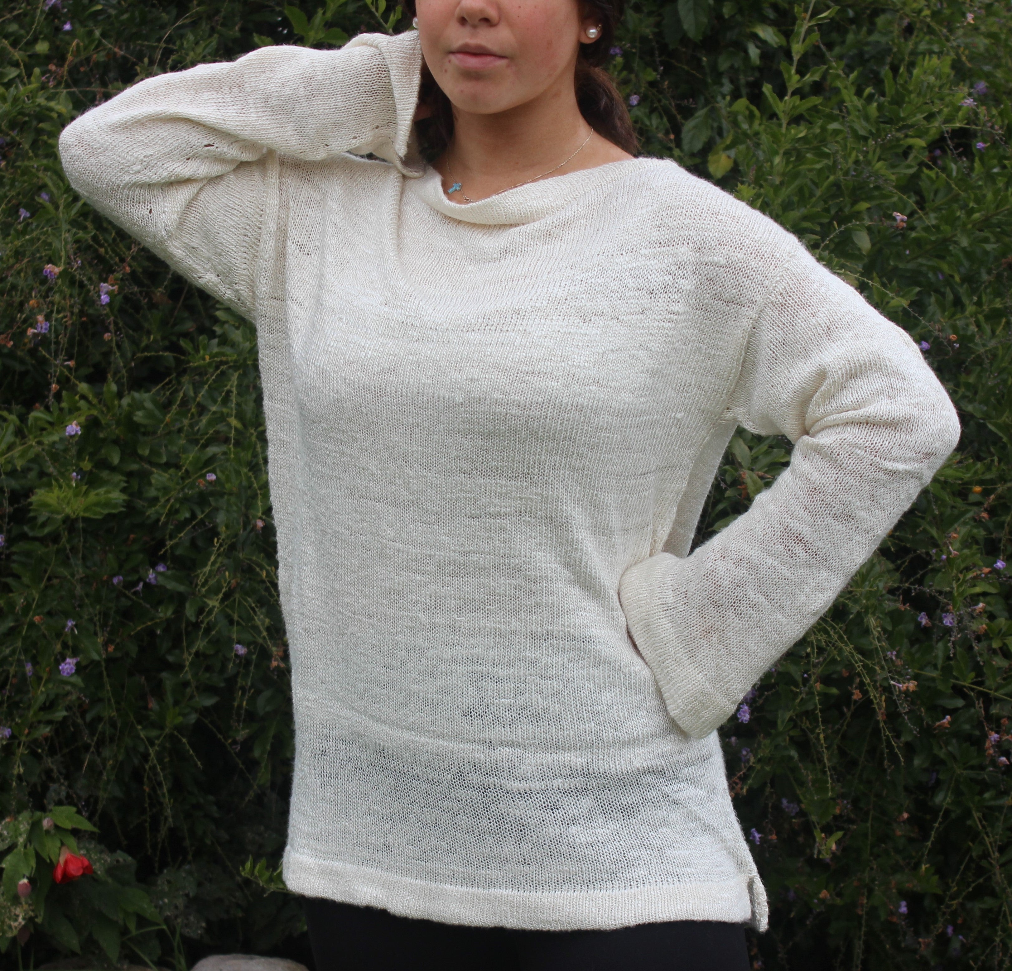 Handcrafted Rose fibre Pullover