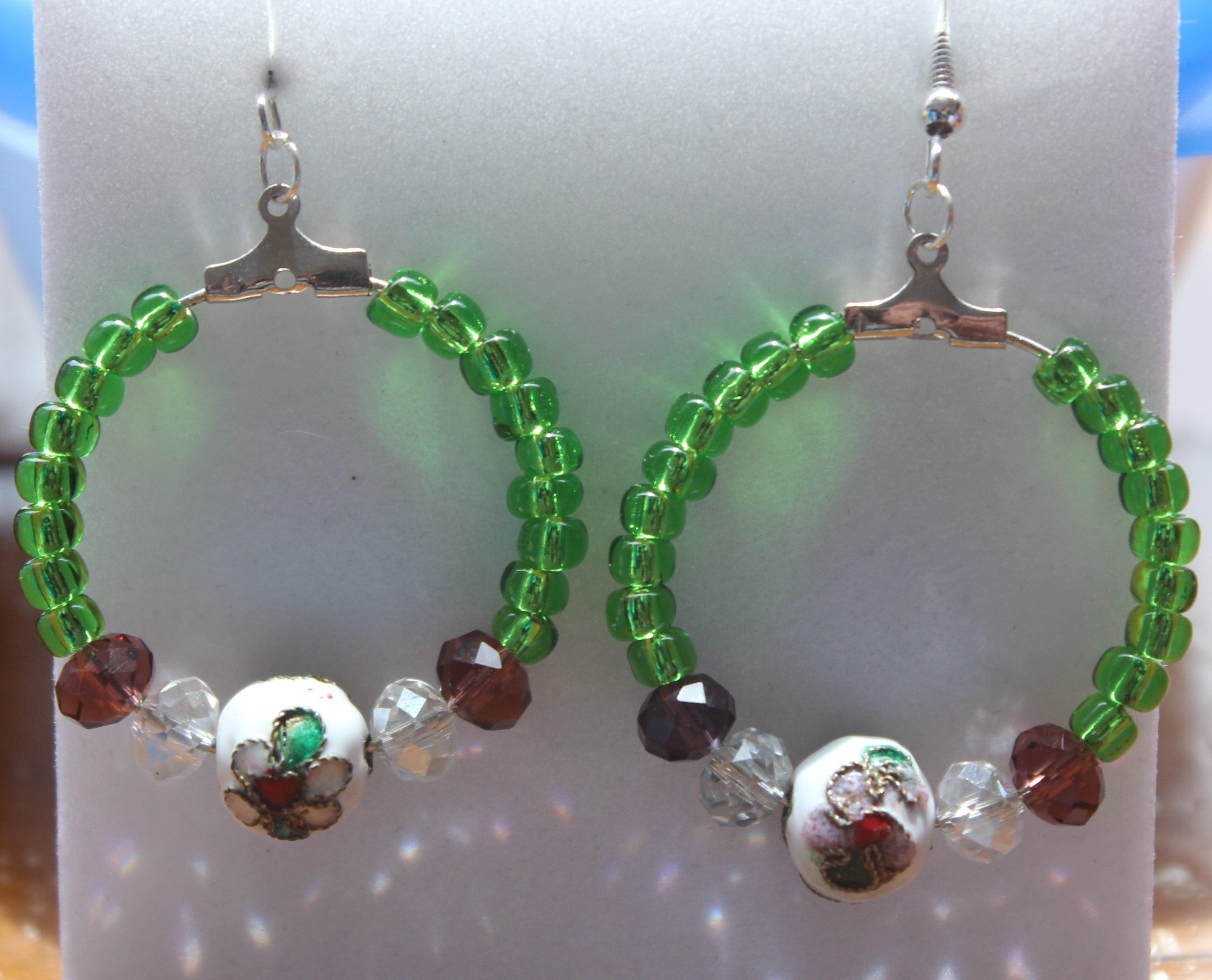 925 Silver & Cloisonne Earrings