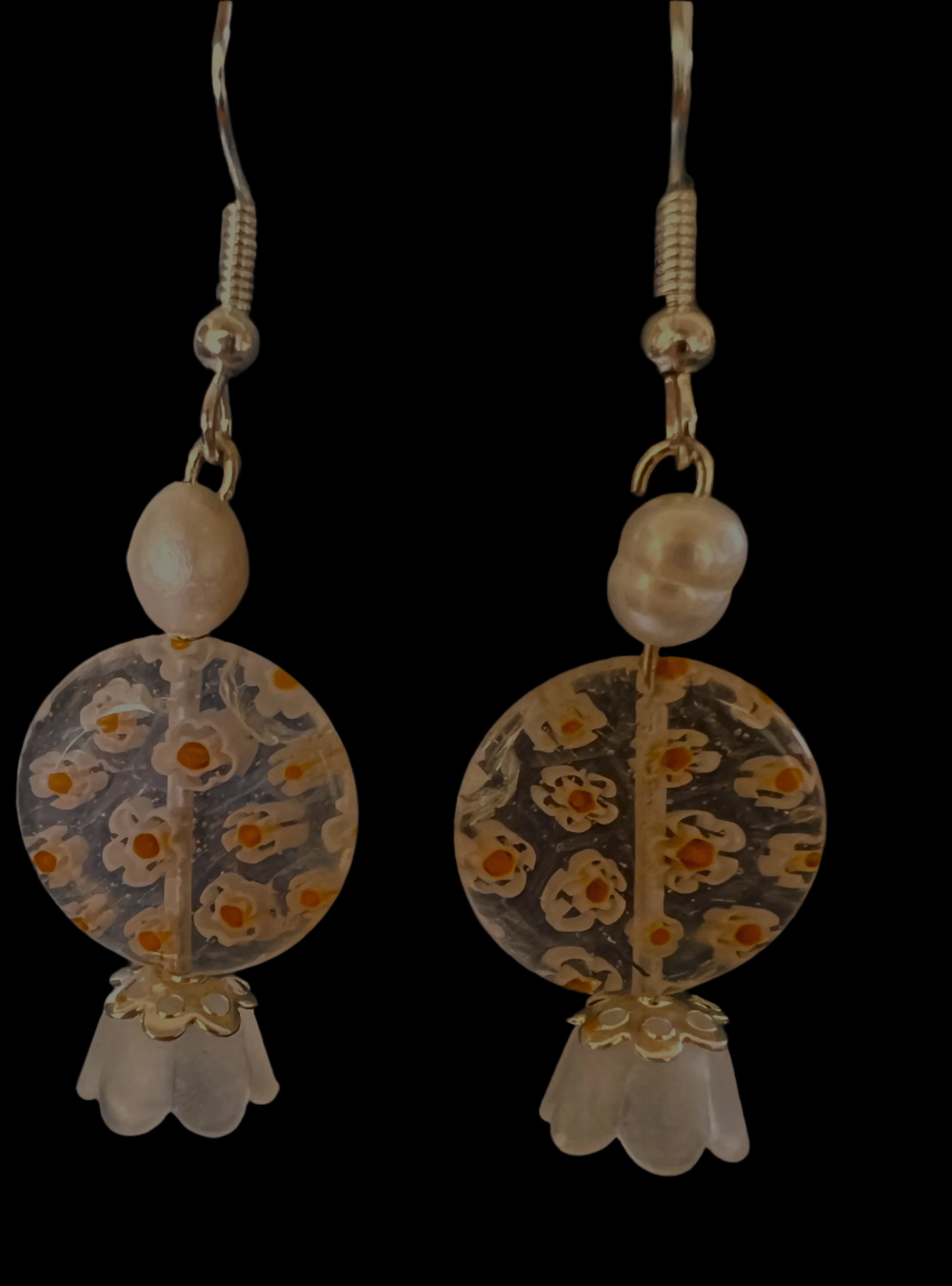 925 Sterling Silver Millefiori Earrings