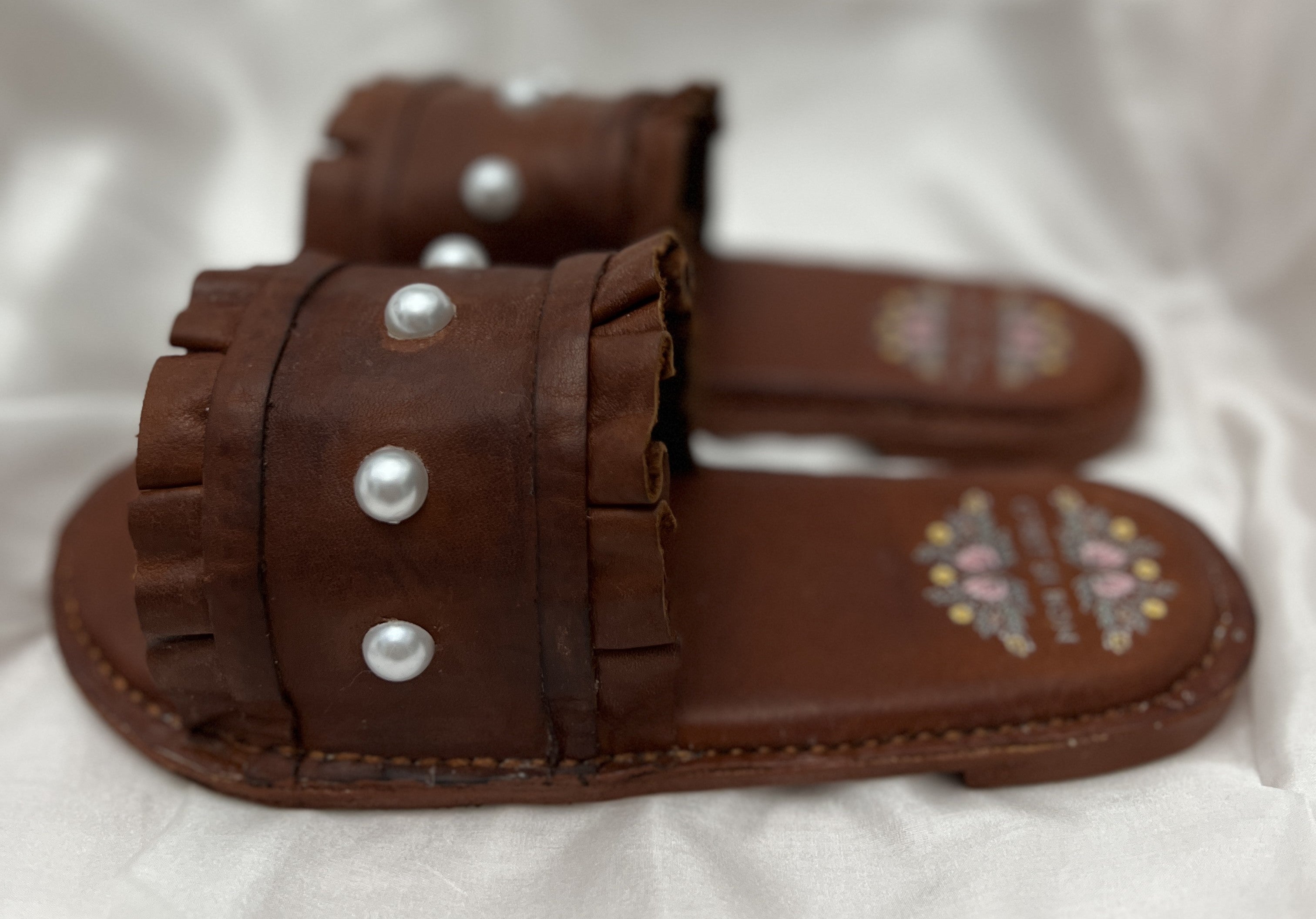 Handmade Ladies Leather Slides