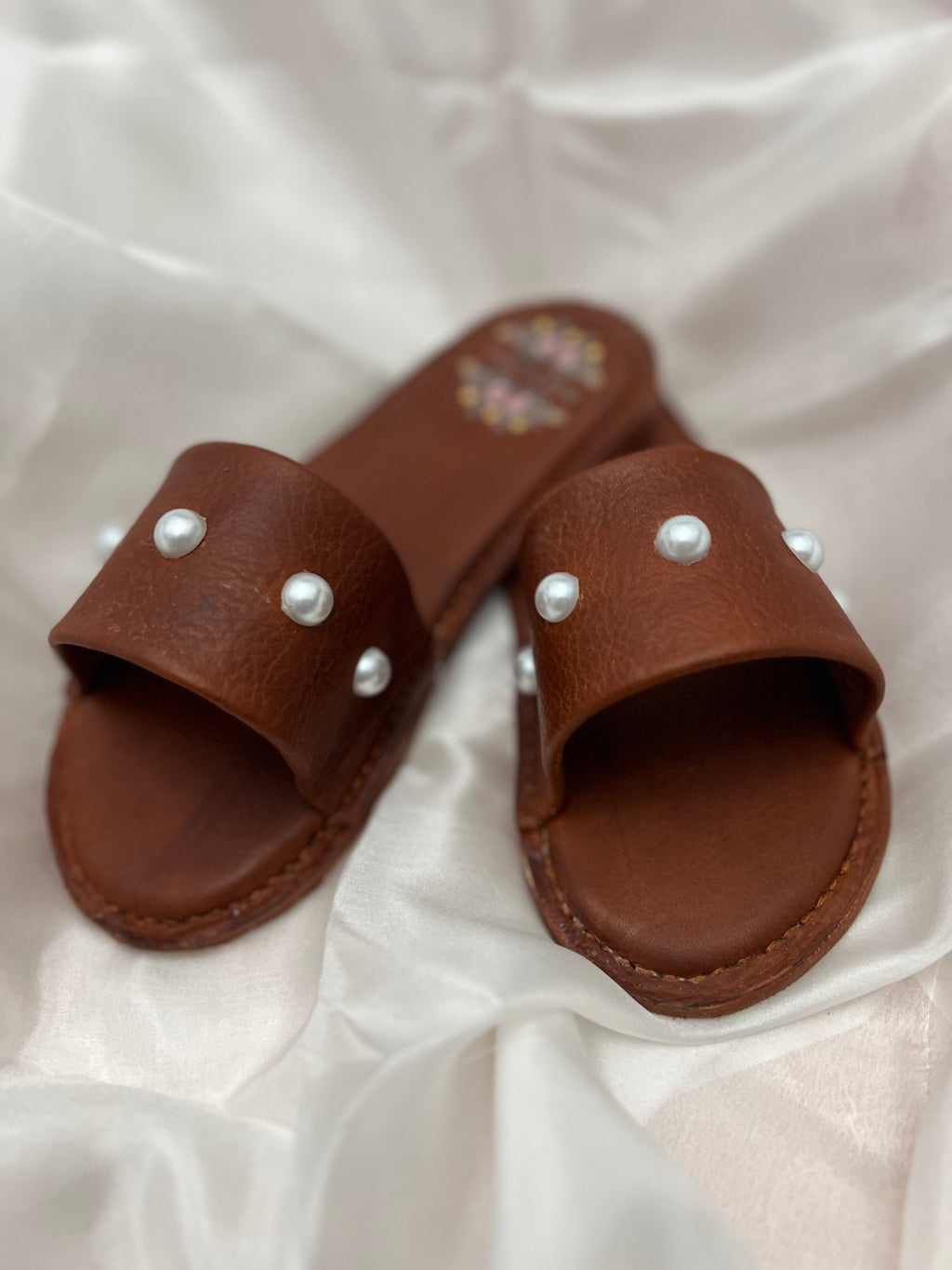 Handmade Ladies Leather Slides