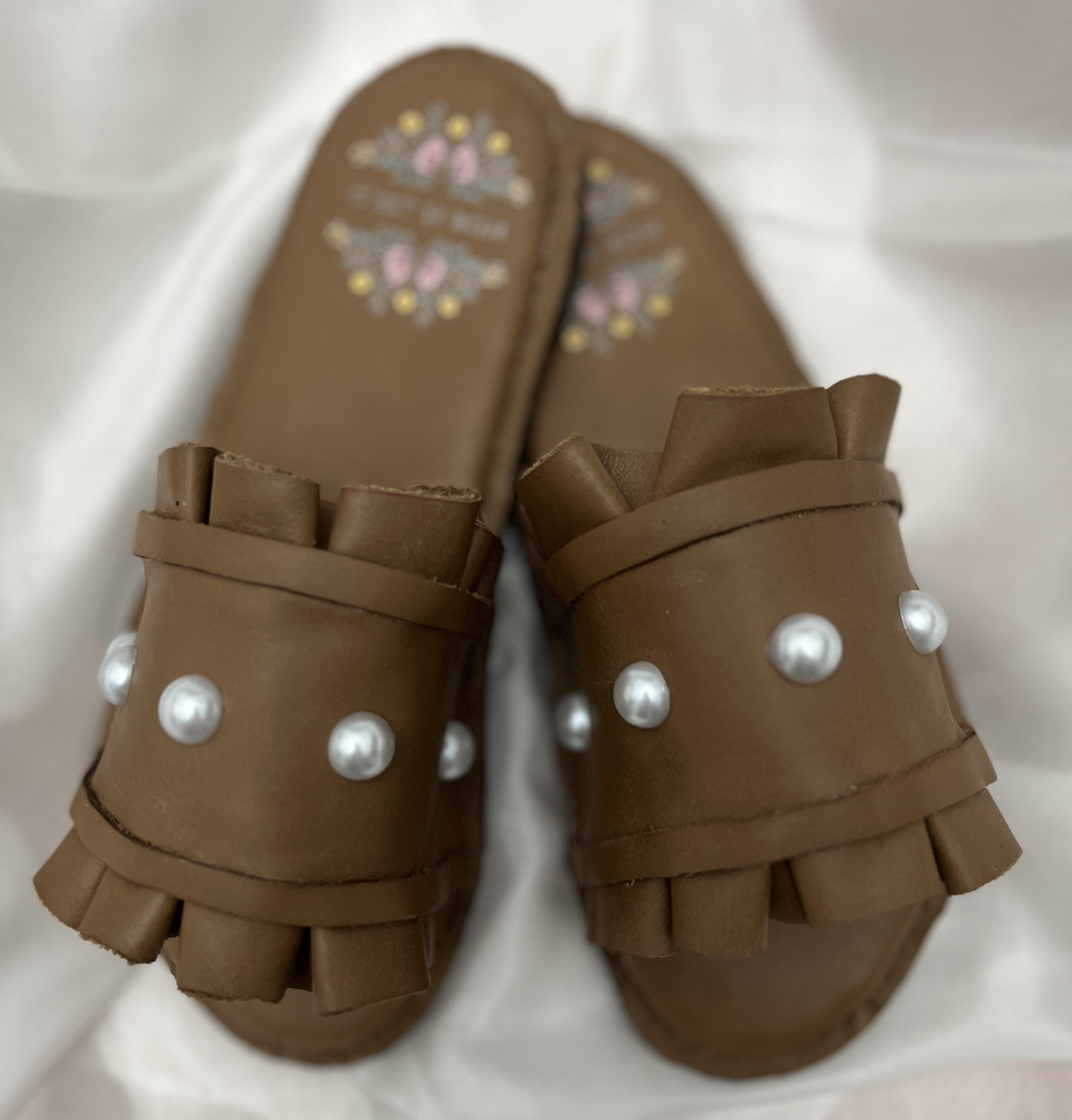 Handcrafted Ladies Leather Slides