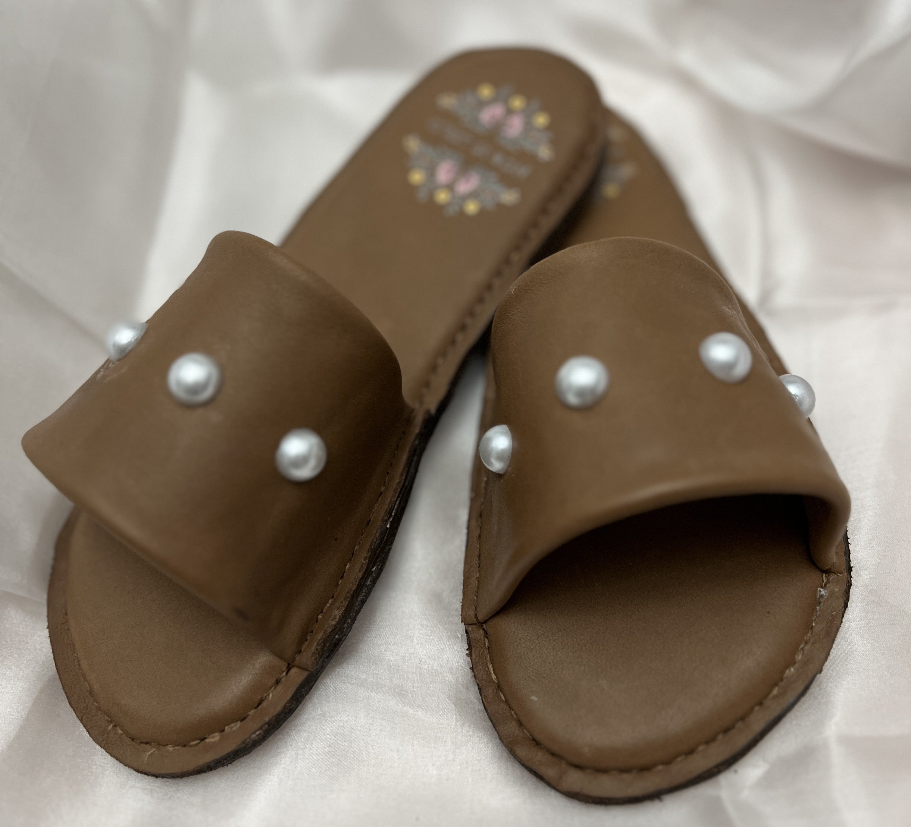 Handcrafted Ladies Leather Slides