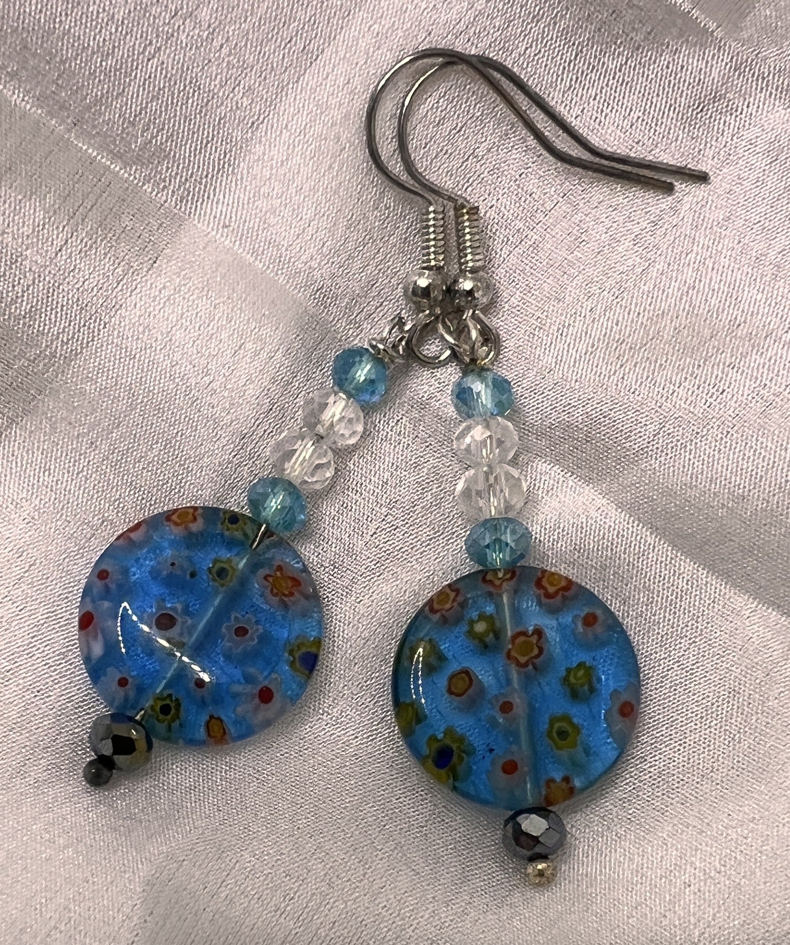 925 Sterling Silver & Millefiori Bead