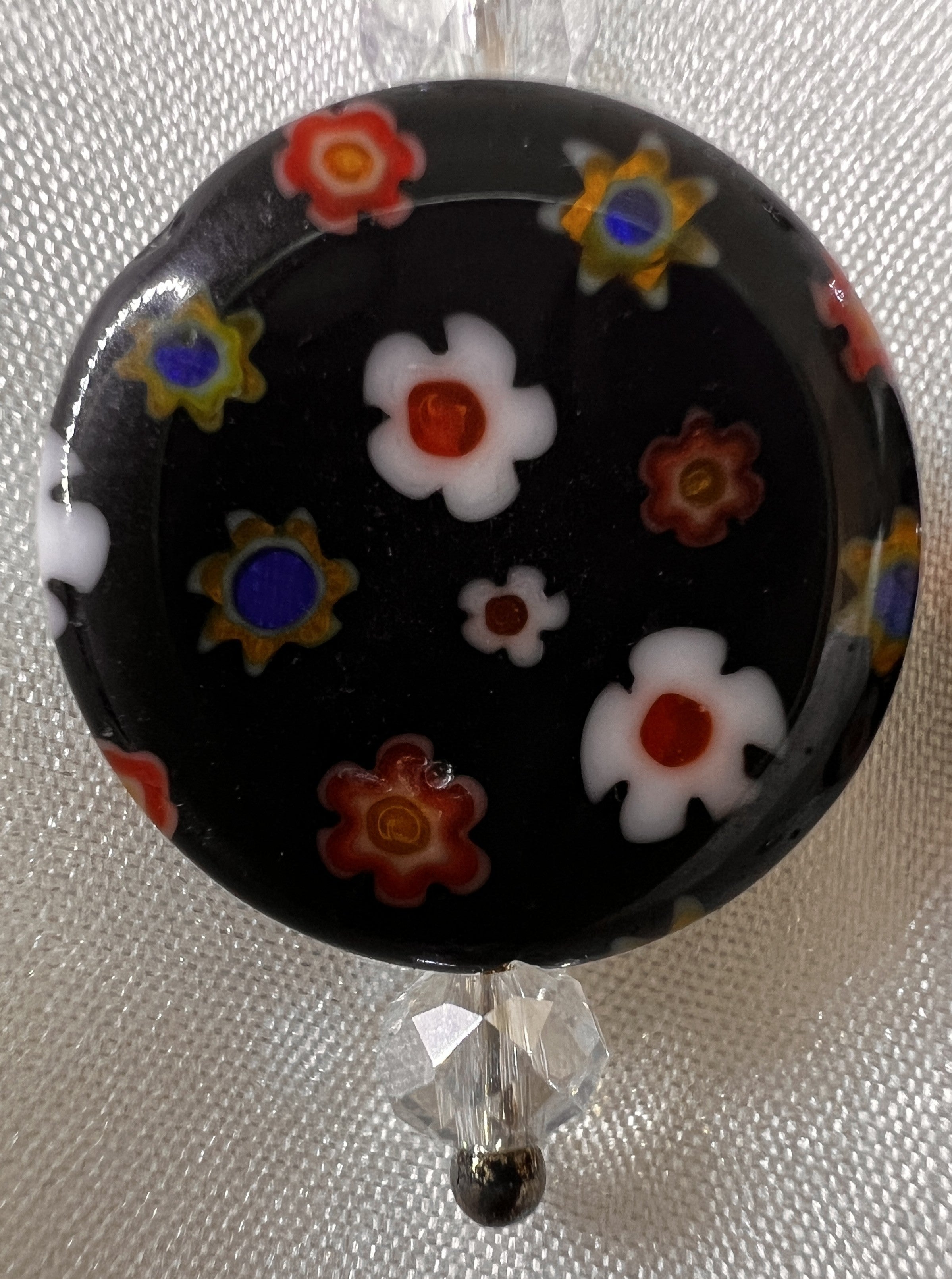 925 Sterling Silver & Millefiori bead Earrings