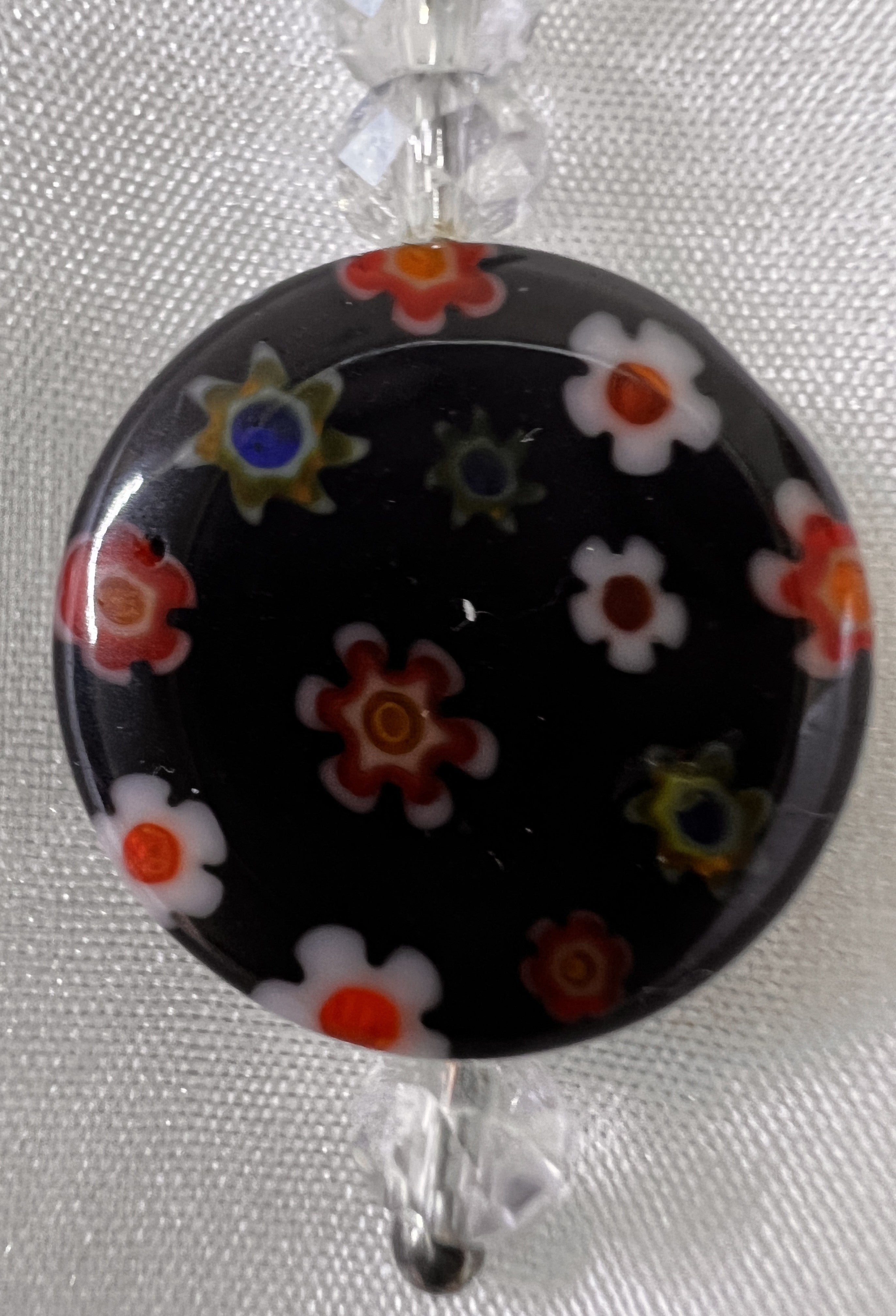 925 Sterling Silver & Millefiori bead Earrings