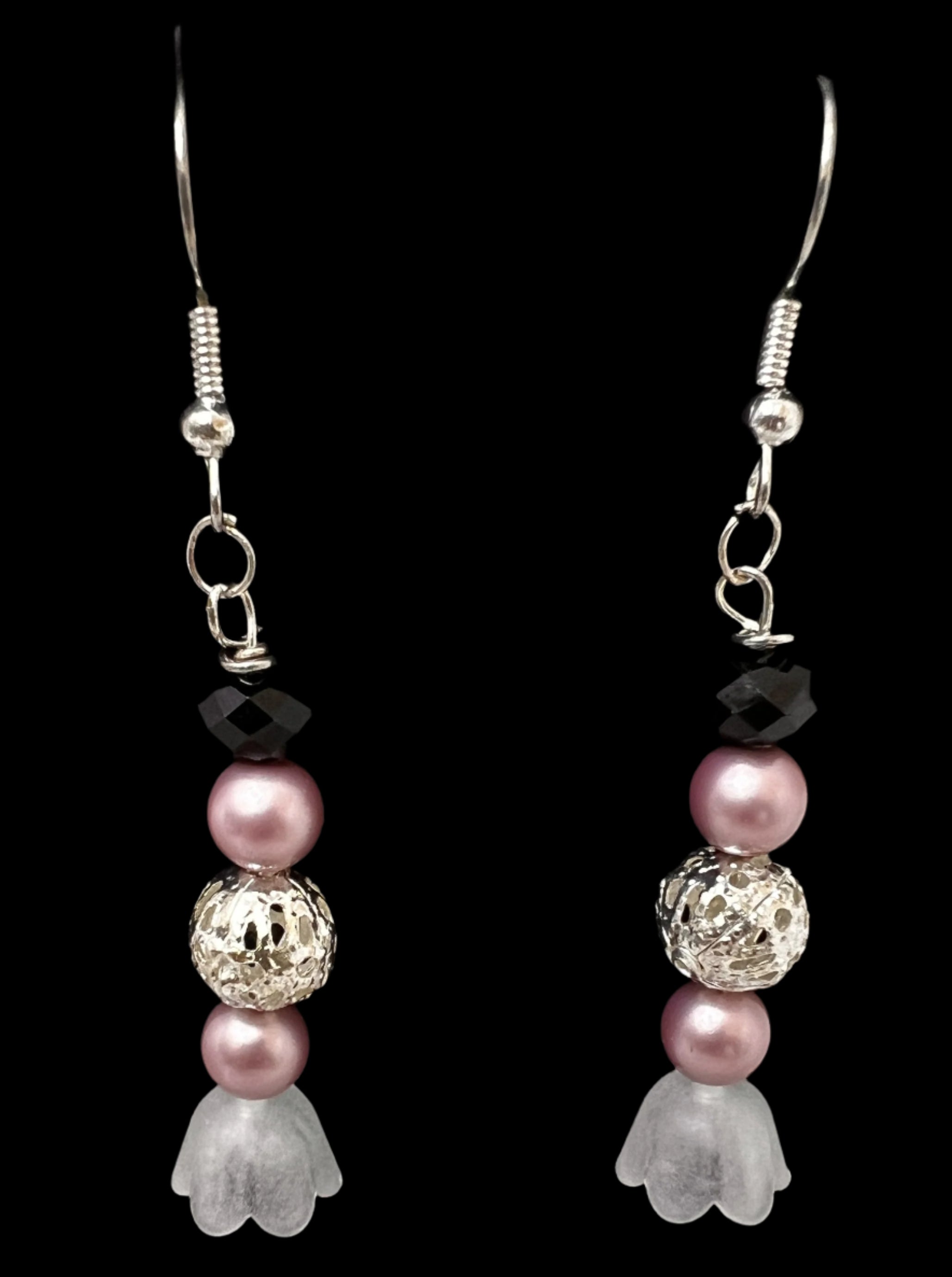 925 Sterling Silver Swarovski bead Earrings