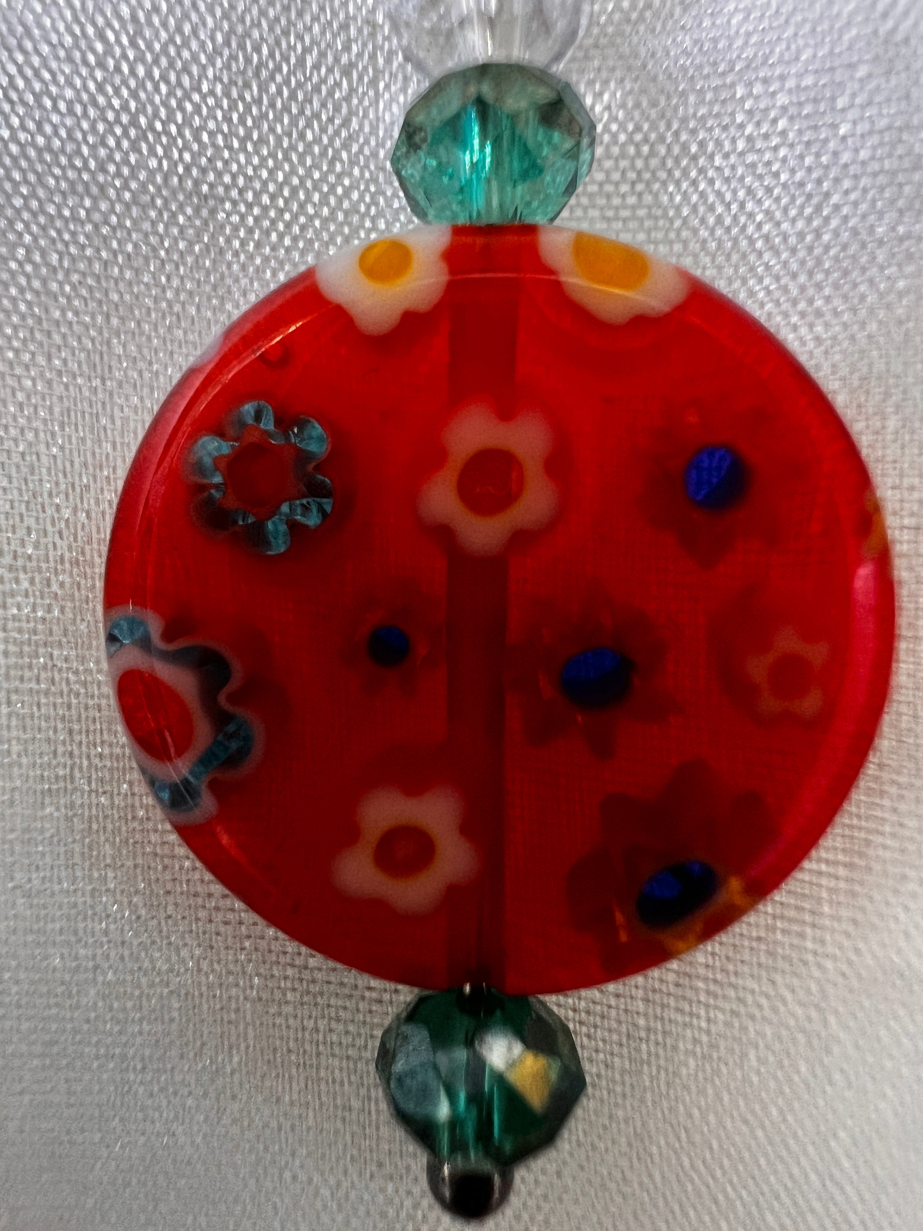 925 Sterling Silver & Millefiori Bead Earrings